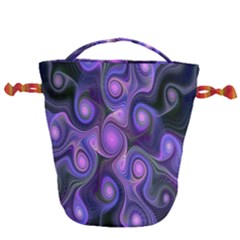 Abstract Pattern Fractal Wallpaper Drawstring Bucket Bag by Nexatart
