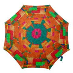 Pattern Texture Background Color Hook Handle Umbrellas (small) by Nexatart