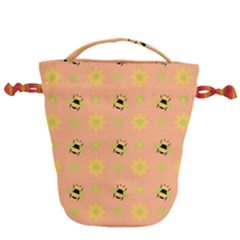 Bee A Bug Nature Drawstring Bucket Bag by Nexatart