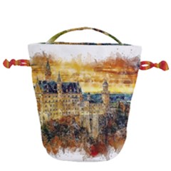 Architecture Castle Fairy Castle Drawstring Bucket Bag by Nexatart