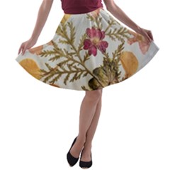 Holy Land Flowers 10 A-line Skater Skirt by DeneWestUK