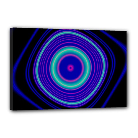 Digital Art Background Pink Blue Canvas 18  X 12  (stretched) by Sapixe