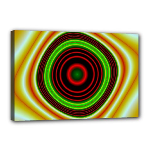 Digital Art Background Yellow Red Canvas 18  X 12  (stretched) by Sapixe