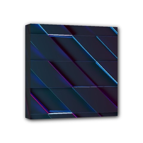 Glass Scifi Violet Ultraviolet Mini Canvas 4  X 4  (stretched) by Sapixe