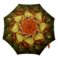 Rose Flower Petal Floral Love Hook Handle Umbrellas (small) by Sapixe