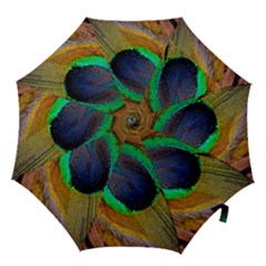 Bird Feather Background Nature Hook Handle Umbrellas (medium) by Sapixe