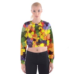 Mural Murals Graffiti Texture Cropped Sweatshirt by Sapixe