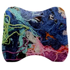 Wool Yarn Colorful Handicraft Velour Head Support Cushion by Sapixe
