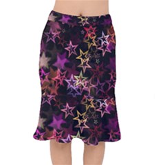 Stars Background Pattern Seamless Mermaid Skirt by Sapixe