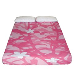 Plant Flowers Bird Spring Fitted Sheet (king Size) by Sapixe