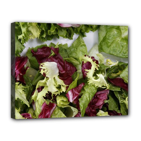 Salad Lettuce Vegetable Canvas 14  X 11  (stretched) by Sapixe