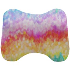 Rainbow Pontilism Background Head Support Cushion by Sapixe