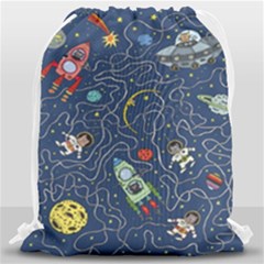 Cat Cosmos Cosmonaut Rocket Drawstring Bag (large) by Sapixe