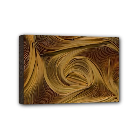 Paper Art Paper Art Eddy Yellow Mini Canvas 6  X 4  (stretched) by Sapixe