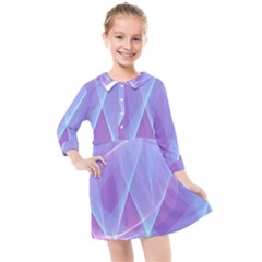 Background Light Glow Abstract Art Kids  Quarter Sleeve Shirt Dress by Sapixe