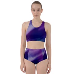 Purple Background Art Abstract Watercolor Racer Back Bikini Set by Sapixe