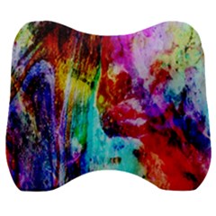 Background Art Abstract Watercolor Velour Head Support Cushion by Sapixe