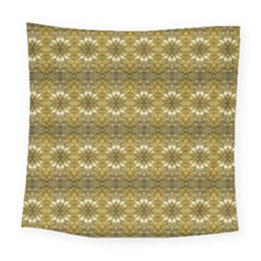 Golden Ornate Pattern Square Tapestry (large) by dflcprintsclothing