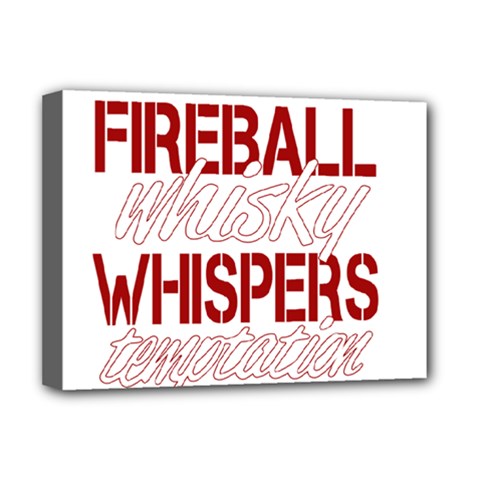 Fireball Whiskey Shirt Solid Letters 2016 Deluxe Canvas 16  X 12  (stretched)  by crcustomgifts