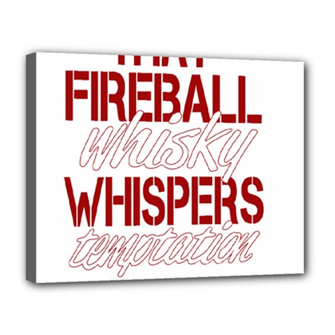 Fireball Whiskey Shirt Solid Letters 2016 Canvas 14  X 11  (stretched) by crcustomgifts
