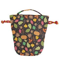 Thanksgiving Pattern Drawstring Bucket Bag by Valentinaart