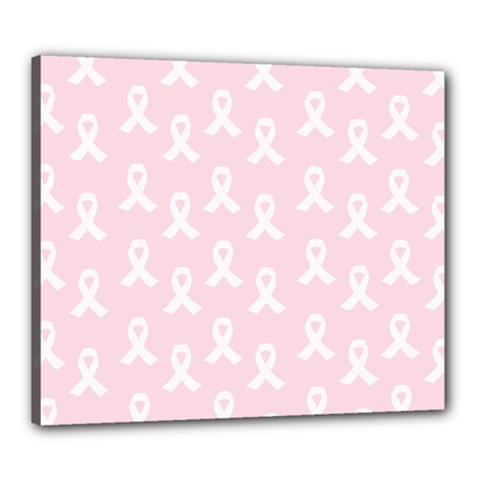 Pink Ribbon - Breast Cancer Awareness Month Canvas 24  X 20  (stretched) by Valentinaart