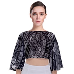 Mother Mary Tie Back Butterfly Sleeve Chiffon Top by nicholakarma