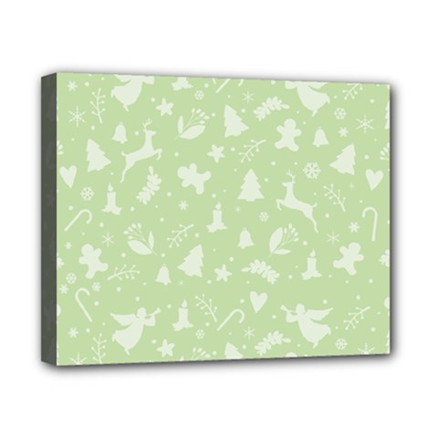 Christmas Pattern Canvas 10  X 8  (stretched) by Valentinaart