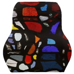 Art Bright Lead Glass Pattern Car Seat Back Cushion  by Sapixe