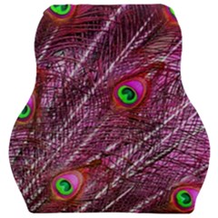 Peacock Feathers Color Plumage Car Seat Velour Cushion  by Sapixe