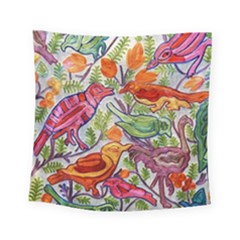 Art Flower Pattern Background Square Tapestry (small) by Sapixe