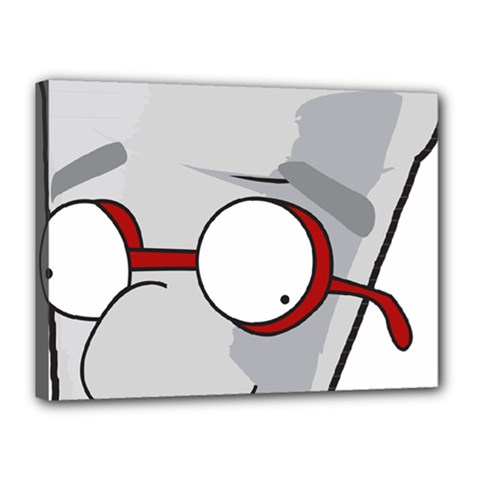 Purple Cup Nerd Canvas 16  X 12  (stretched) by grimelab