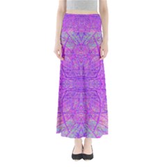 Hot Pink And Purple Abstract Branch Pattern Full Length Maxi Skirt by myrubiogarden