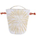 Yellow Firework Transparent Drawstring Bucket Bag View2