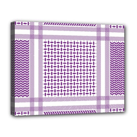 Purple Geometric Headdress Canvas 14  X 11  (stretched) by Mariart