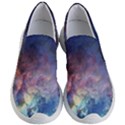 Lagoon Nebula Interstellar Cloud Pastel pink, turquoise and yellow stars Women s Lightweight Slip Ons View1