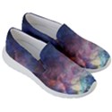 Lagoon Nebula Interstellar Cloud Pastel pink, turquoise and yellow stars Women s Lightweight Slip Ons View3