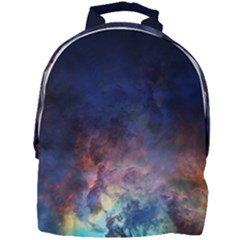 Lagoon Nebula Interstellar Cloud Pastel Pink, Turquoise And Yellow Stars Mini Full Print Backpack by genx