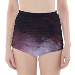 Eagle Nebula Wine Pink And Purple Pastel Stars Astronomy High-waisted Bikini Bottoms by genx