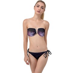 Eagle Nebula Wine Pink And Purple Pastel Stars Astronomy Twist Bandeau Bikini Set by genx