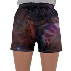 Orion Nebula Star Formation Orange Pink Brown Pastel Constellation Astronomy Sleepwear Shorts by genx