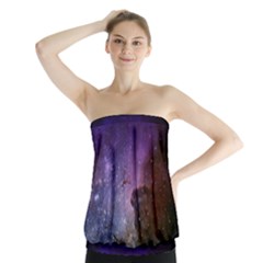 Carina Nebula Ngc 3372 The Grand Nebula Pink Purple And Blue With Shiny Stars Astronomy Strapless Top by genx