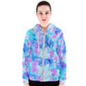 Blue And Hot Pink Succulent Underwater Sedum Women s Zipper Hoodie View1