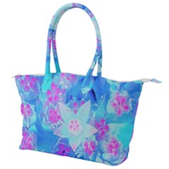 Blue And Hot Pink Succulent Underwater Sedum Canvas Shoulder Bag by myrubiogarden