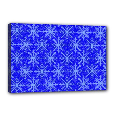 Snowflake Digital Paper Canvas 18  X 12  (stretched) by Wegoenart