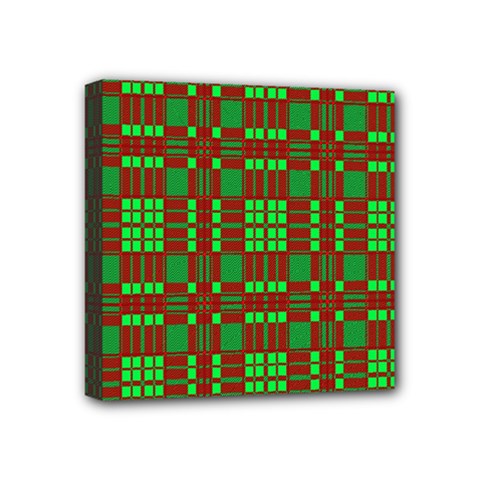 Lumberjack Plaid Buffalo Plaid Mini Canvas 4  X 4  (stretched) by Wegoenart