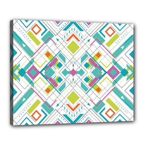 Graphic Design Geometry Shape Pattern Geometric Canvas 20  X 16  (stretched) by Wegoenart