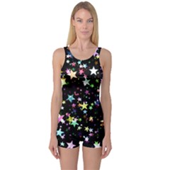 Wallpaper Star Advent Christmas One Piece Boyleg Swimsuit by Wegoenart