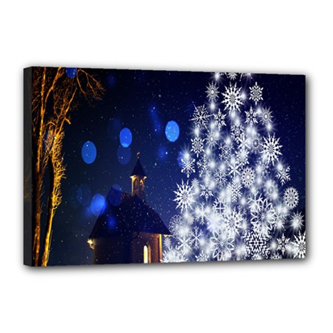 Christmas Card Christmas Atmosphere Canvas 18  X 12  (stretched) by Wegoenart