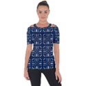 Pattern Background Abstract Design Shoulder Cut Out Short Sleeve Top View1